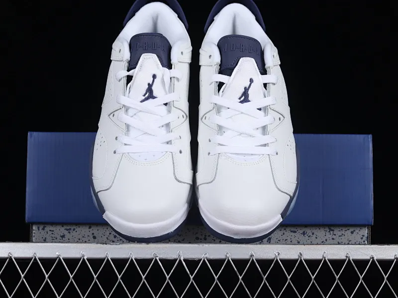 All categories Air Jordan Jordan series basketball shoes Air Jordan 6 Air Jordan 6 Retro "Midnight Navy" AJ6 Joe 6 white and navy low-top basketball shoes CT8529-141